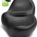 Noseless Oversized Bike Seat for Men Women Comfort, Extra Wide Padded Bicycle Seat Cushion, Large Comfortable Replacement Bike Saddle for Peloton Bike, Stationary Exercise Bike, City Bike, Ebike (Black)
