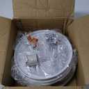 Designers Fountain 9 in 2-Light Flush Mount Ceiling Light with Frosted Glass Shade, White, 4732-WH (Pewter)