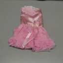 SMALLLEE_Lucky_Store Pet Small Dog Wedding Dress with Bowknot Birthday Party Costume Satin Rose Pearls Girl Formal Dress Cat Tutu Pink, XL, Neck: 12.5", Girth: 18.5", Back: 13.5"