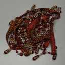 Beads Tassel Fringe Trim Drapery Fringe Trimming Decorative Curtain Tassels Fringe Lampshades Boho Trim Embellished Sewing Trimming Upholstery Drapery 3 Yards (red)