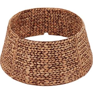 CENBOSS Rattan Christmas Tree Collar, Wicker Tree Skirt & Stand Base Cover (Brown Wash, 42 inch)