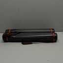 DEWEL 2Pcs Telescoping Plastic Art Tube for Poster/Art/Document/Fishing Rod, Extends from 30" to 53", Waterproof and Light Resistant, with Carrying Strap(Black XL Size)