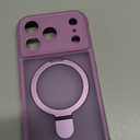 MOCCA Design for iPhone 17 Pro Case, Compatible with Magsafe [Premium Invisible Magnetic Ring Stand] [Military Drop Protection] Full Camera Guard Translucent Matte Slim Phone Cover,Lavender Purple