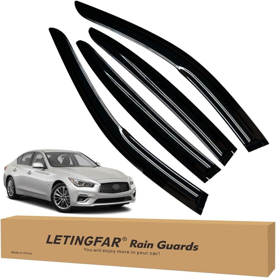 Window Visors Rain Guards for Infiniti Q50 2014 2015 2016 2017 2018 2019 2020 2021 2022 Accessories, Wind Deflectors Vent Shades for Infiniti Q50
