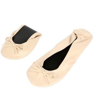 Women Flats Portable Fold Up Ballerina Flat Shoes Roll Up Foldable Ballet Shoes 7-8