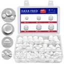 197 Pieces White PE Bolt Covers Screw Caps White Bolt Nut Protective Cap Bolt Cover Screw Caps Hex Cap Plastic Nut Assortment Kits Nylon Insert Locknut for Screws Bolts M4 M5 M6 M8 M10 M12