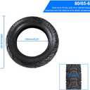 Scooter Tires 80/65-6 City Road Tire And 45 Inner Tube 10 Inches Motorcycle & Electric Scooter Tires Compatible With Apollo 2022 Explore Electric Scooter E-Bike 255x80 10x3.0 Tire