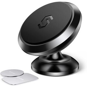 SYNCWIRE Magnetic Car Phone Holder for Dashboard, Cell Phone Car Kits, 360 Adjustable Magnet Cell Phone Mount Compatible with iPhone, Samsung, LG, GPS, Mini Tablet and More (Black)