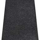 Indoor Outdoor Door Mat, 10' x 3' Doormat for Entryway, Rubber Backing Non Slip Front Door Mat Outside Entrance, Super Absorbent Commercial Floor Mat for Home Office, Black