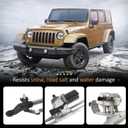 Front Windshield Wiper Motor Linkage Assembly Replace 55077859AB, 602-105AS | For Jeep Wrangler 2007-2018 Wrangler JK 2018, 5-pin Electrical Connector, Stamped Steel Material, Easy Installation