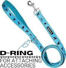 EcoBark Dog Leash  Soft & Reflective Comfort Training Leashes with Padded Handle  Strong Durable Heavy Duty  Training and Pulling for Small, Medium or Large Dogs (Sky Blue)