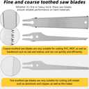 Miter Box and Saw Set, 4-Piece Japanese Hand Saw with 3 Replaceable Blades & Work Gloves for Precise 45/90/135 Cuts in Wood, Baseboard, PVC, Soft Metals