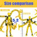 T13 Already Assembled Action Figure Accessories,T13 Multi-Jointed Movable,for Collectors Desktop Decorations t-13 Movability 3D Printed Toys (Yellow, 5.5inch)