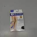 Truform 20-30 Mmhg Compression Stockings for Men & Women, Thigh High Length, Dot Top, Closed Toe, Black, Large (20-30 Mmhg)