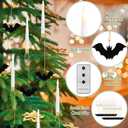 2 x Baquler 12 Pcs Black Christmas Tree Candles with Remote, LED Hanging Flickering Flameless Battery Operated Candles with Bat Hooks Ornaments for Christmas Tree Home Winter Party Decor