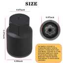 D-Type Wheel Lock Key for Toyota & Lexus | Professional Anti-Theft Lug Nut Removal Tool | Heavy-Duty Steel Locking Nut Key | Secure Wheel Installation & Removal (Black)