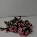 Artificial Faux Hanging Outdoor Plants Flowers Basket for Summer Autumn Decoration, Fake Silk Realistic UV Resistant Pink Long Vines Planter for Outside Home Porch Patio Balcony Yard Decor