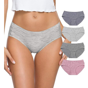 Wealurre Cotton Bikini Women's Breathable Panties Seamless Comfort Underwear, Size Small, 4 pack