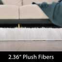 Latepis White Sheepskin Rug 2x3 Faux Fur Sheepskin Rug for Living Room Fluffy Washable Rugs for Bedroom Luxury Room Decor Furry Rugs Rectangle, 2' x 3' (Rectangular), White