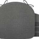 Nordjager Chair Cushions for Dining Chair Seat Set of 4, Memory Foam Chair Pads Help You Relief from Sedentary Discomfort in The Office or Kitchen and Dining Rooms (17" x 16" x 2.5", Dark Grey)