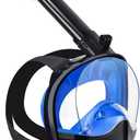 ANSUN Snorkel Mask Full Face, Snorkeling Gear for Adults with Latest Safety Breathing System and Dry Top System, 180 Panoramic View Snorkeling Mask with Silicone Anti-Fog Anti-Leak (Large-X-Large)