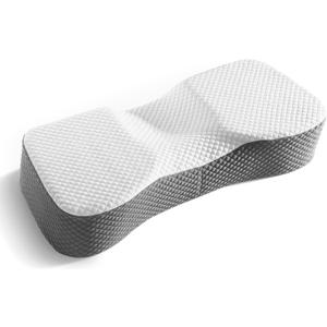 AM AEROMAX King Size Memory Foam Pillow - 6.5 Inch High Side Sleeper - Black and Gray Two-Tone Pillowcase - Memory Foam Pillow for Adults - Ideal for Side and Back Sleepers