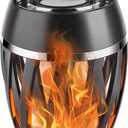 Tioneger Flame Outdoor Bluetooth Speaker, LED Table Lamp with Flame Light, Portable Wireless Waterproof LED Flickers Speaker with Handle, Gifts for Men (A1)