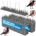Petfolio 20 Pack Bird Spikes Deterrent - 20ft Pigeon Deterrent for Balcony. 3200 Spikes to Keep Birds Away. Bird Spikes for Outside To Keep Birds Away & Deter Swallows From Nesting, Squirrel Deterrent