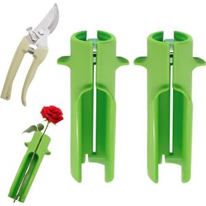 2pcs Rose Thorn Stripping Tools and 1pcs Florist Scissors, Thorn Remover, Flower Leaf Remover, Rose Thorn Remover for DIY and Gardening Work