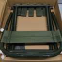 Portable Camping Chair, Full Steel Frame Folding Stool with Back, 400LBS Capacity Military Green Outdoor Chair for Adults, Heavy-Duty Webbing Seat, Compact Foldable Design for Hunting, Fishing, Hiking, Large