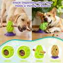 Interactive Dog Treat Dispensing Puzzle Toy, TPE Material with Detachable Suction Base for Medium & Large Dogs, Teeth Cleaning, Mental Stimulation & Boredom Relief
