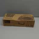 WOPITUES Floating Shelves with Wire Storage Basket, Bathroom Shelves Over Toilet with Protective Metal Guardrail, Wood Wall Shelves for Bathroom, Bedroom, Living Room, Toilet Paper- Dark Brown