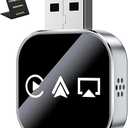 3 in 1 Wireless Carplay Adapter, Car Screen Mirroring Converter, 2026 Upgrade Mirror iOS Phone for iPhone/Airplay/Apple/Android, Bluetooth Auto Link, Wired to Wireless, Plug & Play (for iPhone)