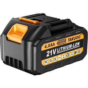 1 Pack 4.0 Ah Replacement Battery 21V Lithium Battery for 1/2 Inch Impact Wrench Cordless Tool