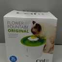 Catit LED Flower Fountain with Triple Action Filter, Cat Drinking Water Fountain, 3 L (9.0 x 8.3 x 7.7 Inches)