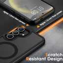 Oterkin Magnetic for Samsung Galaxy S26 Case Matte, S26 Phone Case Compatible with MagSafe Frosted Translucent Shockproof Anti-Scratch Slim Fit Case Military Grade Protection (Black)