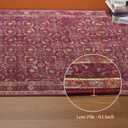 3x5 Soft Washable Area Rugs for Living Room and Bedroom, Non-Slip Stain Resistant Indoor Carpet, Cozy Floor Mat for Dining Room, Office, Stain Resistant Entryway Persian red Floral