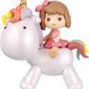 NUOBESTY Mini Cartoon Unicorn Unicorn for Girls Cake Unicorn Decor Unicorn Cake Topper for Cake Topper Toy Doll Set 1pc