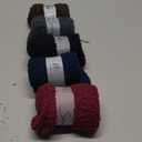 DYW Mens Fuzzy Slipper Socks Super Soft Cozy Fluffy Winter Warm Sleeping Socks (Large, 5 Pairs Solid Colors)