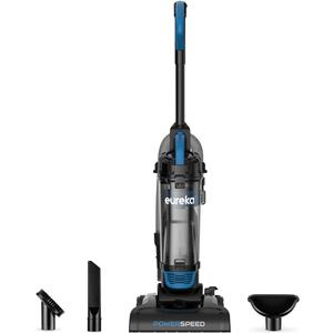 Eureka NEU185 PowerSpeed Upright Vacuum Cleaner Carpet and Floor, Lightweight Powerful Bagless Upright Vacuum with Washable Filter, Black (Black)