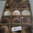 12 Pcs Neutral Velvet Christmas Ball Ornaments 3.15 Inch Flocked Xmas Bulbs Ornaments Coffee Brown Beige Cream White Velvet Baubles Modern Christmas Decorations for Tree Home Wreath Decor