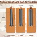 Long Conical Barrel Attachment Compatible with Dyson Airwrap HS01 HS05 HS08 Attachment, Adjustable Bidirectional Hair Curling Iron Accessories Create Bouncy Curls or Waves(Nickel/Copper, 1.6in)