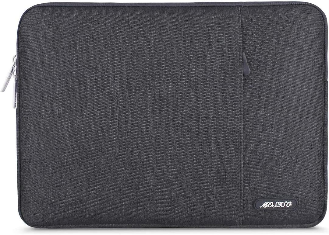 MOSISO Laptop Case 16 inch, 15-15.6 inch Laptop Sleeve Compatible with MacBook Pro 16 M4 M3 M2 M1, HP Acer Dell Lenovo ASUS Notebook, Polyester Vertical Computer Sleeve Bag with Pocket, Space Gray