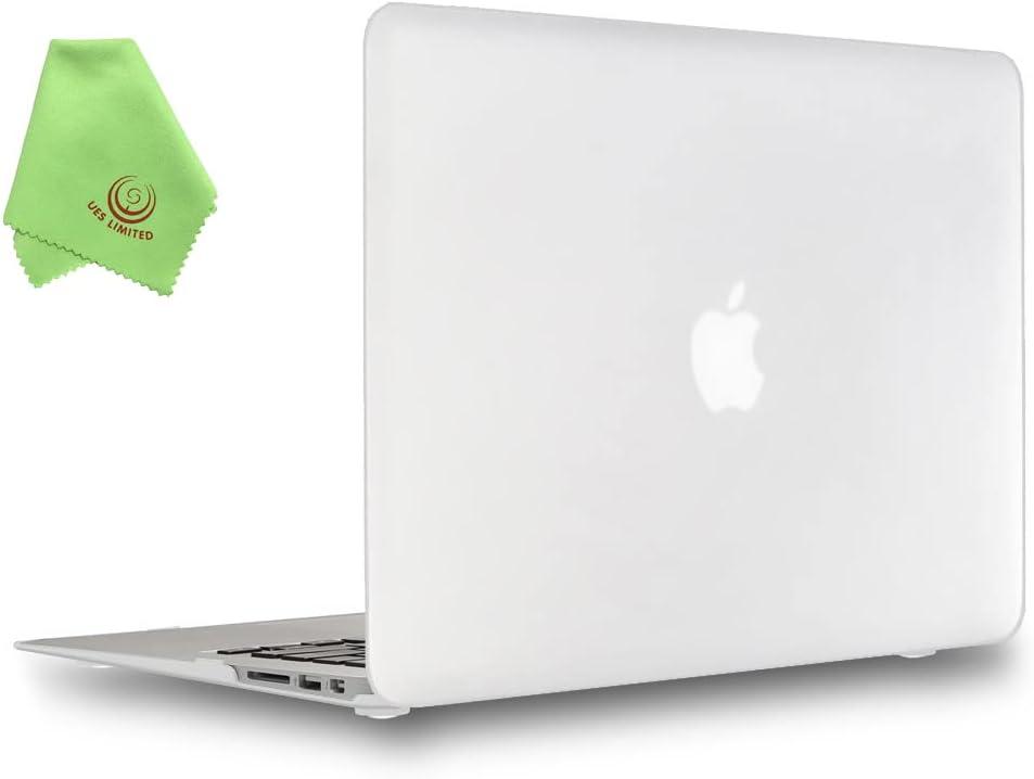 UESWILL Smooth Matte Hard Shell Case Cover Compatible with 2010-2017 Release MacBook Air 13 inch (Model A1466 / A1369) + Microfibre Cleaning Cloth, Clear