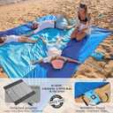 WEKAPO Beach Blanket Sandproof Waterproof, Extra Large Beach Mat, Oversized & Compact Sand Free, Quick Drying Beach Essentials for Vacation, Cruise, Picnic & Camping with Stakes