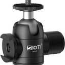 SIOTI Tripod Mini Ball Head, with Cold Shoe Mount, Panoramic 360 Vertical Pan 90, Compatible with Digital Camera/DSLR/Cell Phone/Monopod/Light Stand/Action Camera etc.