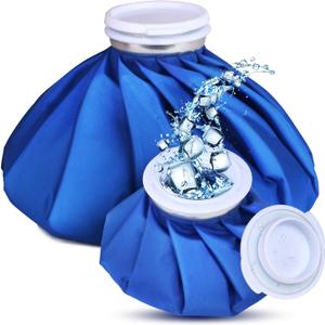 Ice Bags for Injuries, 3rd Gen Reusable Ice Packs, Hot & Cold Therapy Pain Relief, Ice Bag No-Leak & Waterproof, Traditional Ice Pack, Versatile & Durable, Blue (6 in + 11 in)