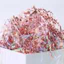 MOLLHAITY 1/2LB Crinkle Cut Paper, Shred Great for Gift Filler, Basket Filling, Birthdays, Weddings, Anniversaries, Easter, Valentines Day, and other occasions (Iridescent Rose Gold-A)