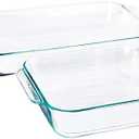 Pyrex 2Piece Basics Value Pack1-Basics 8"/2 dish1-Basics 3 Quart Oblong Bake Dish, 2.2, Clear