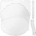 Hoolerry 5 Pcs Silicone Irregular Resin Molds Practical Resin Tray Molds Set Tray Handle Casting Craft Supplies for Home Gift DIY Serving Board Fruit Platter